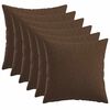 vidaXL Coj&iacute;n con almohada HEERLEN 6 uds. Marr&oacute;n Tela