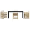 vidaXL Conjunto de Comedor de Jardín 5 pcs Beige