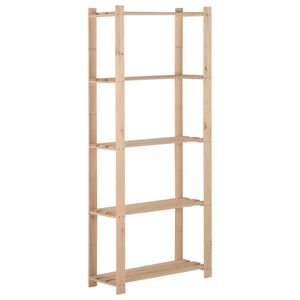 vidaXL Estanter&iacute;a de 5 niveles madera pino maciza 80x28,5x170 cm