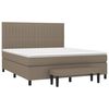 vidaXL Cama box spring con colch&oacute;n tela gris taupe 160x200 cm
