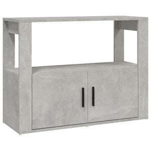 vidaXL Aparador de madera contrachapada gris hormig&oacute;n 80x30x60 cm