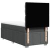 vidaXL Cama box spring con colch&oacute;n tela gris oscuro 100x200 cm