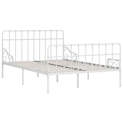 vidaXL Estructura de cama con somier metal blanco 140x200 cm