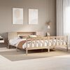 vidaXL Cama con estanter&iacute;a sin colch&oacute;n madera maciza de pino 180x200cm