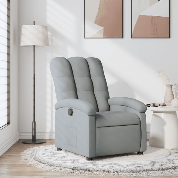 vidaXL Sill&oacute;n reclinable de tela gris claro