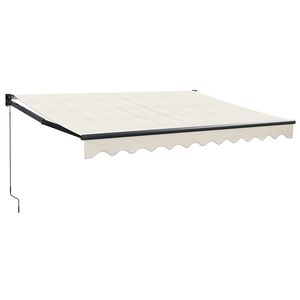 vidaXL Toldo manual 3 x 2,5 m Crema 100% Poli&eacute;ster