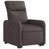 vidaXL Sill&oacute;n el&eacute;ctrico reclinable elevable de tela marr&oacute;n oscuro