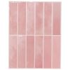 vidaXL Azulejo Rectangular 10 pcs Rosa 29 x 23 x 0,08 cm