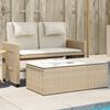 vidaXL Sillón reclinable de jardín con cojines ratán sintético beige