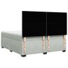 vidaXL Cama box spring con colch&oacute;n terciopelo gris claro 200x200 cm