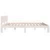 vidaXL Estructura de cama doble sin colch&oacute;n blanco 180x200 cm