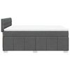 vidaXL Cama box spring con colch&oacute;n tela gris oscuro 140x190 cm