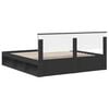 vidaXL Estructura de cama Negro 200 x 200 cm Madera de ingenier&iacute;a