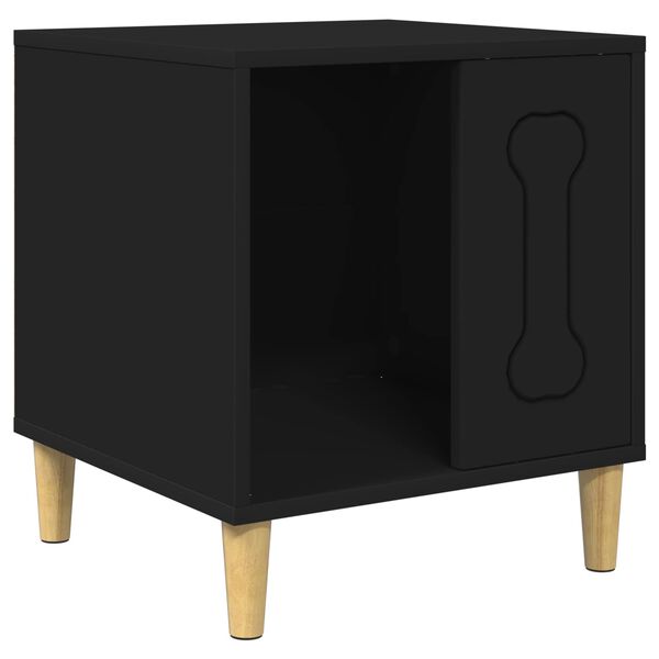 vidaXL Casa para perros Negro 44 x 42 x 49 cm Madera de ingenier&iacute;a