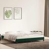 vidaXL Estructura cama sin colch&oacute;n terciopelo verde oscuro 200x220 cm