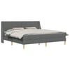 vidaXL Estructura de cama con colch&oacute;n Gris oscuro 180 x 200 cm tela