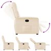 vidaXL Sill&oacute;n reclinable tela de microfibra beige