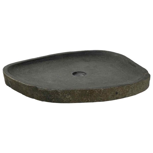 vidaXL Lavabo Gris (30-37) x (30-37) x 12 cm Piedra del R&iacute;o