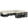 vidaXL Conjunto de sof&aacute;s de jard&iacute;n 12 pcs Negro rat&aacute;n sint&eacute;tico