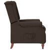 vidaXL Sill&oacute;n reclinable de tela marr&oacute;n oscuro