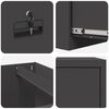 vidaXL Mueble archivador con caj&oacute;n 2 pcs Negro 44 x 50 x 139 cm