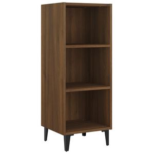 vidaXL Aparador de madera de ingenier&iacute;a marr&oacute;n roble 34,5x32,5x90 cm