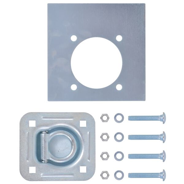 vidaXL Anillos de sujeci&oacute;n de tr&aacute;iler 6 pzas. acero galvanizado 2000kg