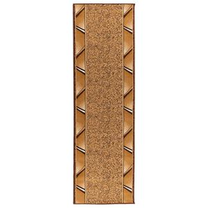 vidaXL Alfombra Runner FLORNES Tejido Ocre Zigzag 67 x 150 cm PP 7 mm
