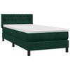 vidaXL Cama box spring con colch&oacute;n terciopelo verde oscuro 90x210 cm