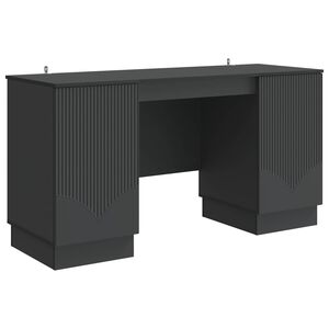 vidaXL Escritorio Negro 142,5 x 50 x 75 cm Madera de Ingenier&iacute;a
