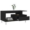 vidaXL Mesa de centro madera contrachapada negro 90x49x45 cm