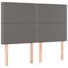 vidaXL Cabecero de cama gris 144x5x118/128 cm piel sint&eacute;tica