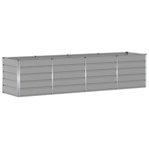 vidaXL Jardinera Gris Claro 320 x 80 x 75 cm Acero