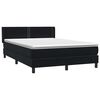 vidaXL Cama box spring con colch&oacute;n terciopelo negro 160x210 cm