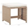 vidaXL Set comedor de jard&iacute;n 17 piezas y cojines rat&aacute;n sint&eacute;tico beige