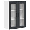 vidaXL Armario de vidrio para pared PORTO Negro 60 x 31 x 80 cm