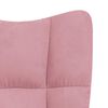 vidaXL Sillón de relax con taburete terciopelo rosa
