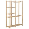 vidaXL Perchero de ropa de madera maciza de pino 110x38x170 cm