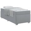vidaXL Estructura de cama con colch&oacute;n Gris Claro 90 x 200 cm tela