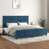 vidaXL Estructura cama sin colch&oacute;n terciopelo azul oscuro 200x200 cm