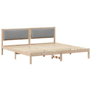 vidaXL Estructura de cama con cabecera Gris Claro 200 x 200 cm