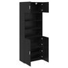 vidaXL Armario de almacenamiento Roble Negro 80 x 42,5 x 225 cm