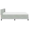 vidaXL Cama tipo Box Spring Gris Claro 190 x 140 cm Poli&eacute;ster