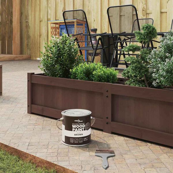 vidaXL Pintura para madera Marrón 16,5 x 16,5 x 16 cm