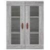 vidaXL Aparador alto madera contrachapada gris sonoma 69,5x34x180 cm