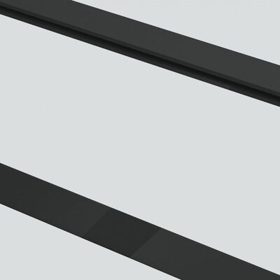vidaXL Puerta corredera ESG vidrio y aluminio negra 102x205 cm