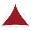 vidaXL Toldo de vela triangular tela Oxford rojo 6x6x6 m
