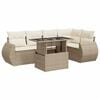 vidaXL Juego de sof&aacute;s jard&iacute;n con cojines 6 pzas rat&aacute;n sint&eacute;tico beige
