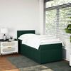 vidaXL Cama box spring con colch&oacute;n terciopelo verde oscuro 100x200 cm