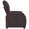 vidaXL Sillón reclinable eléctrico tela marrón oscuro
